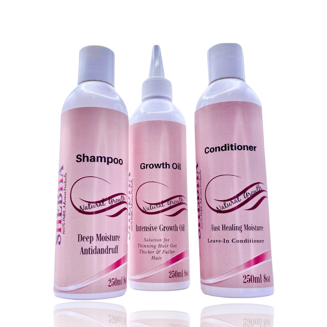 SHEBHA 3 Step System Shampoo, Conditioner, Growth Oil - Image 2